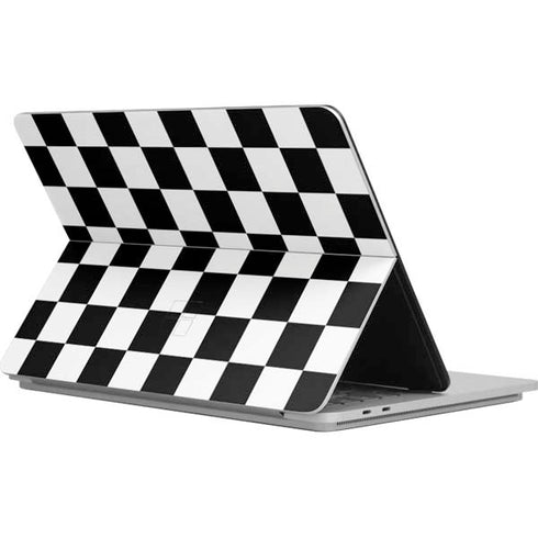 Black and White Checkered Surface Laptop Studio Skin
